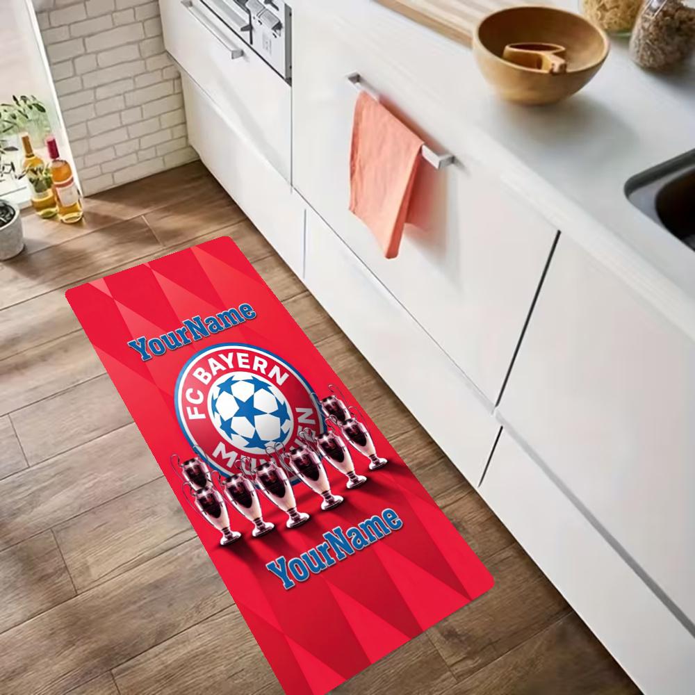 Fc Bayern Mnchen Customize Your Name Kitchen Rug Runner Rug Laundry Mat Hallway Entryway The Best Gift Choice