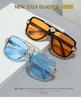 Retro Square Frame Sunglasses: Trendy European & American Men's Metal Design