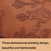 Retro PU Leather Cosmetic Bag Printing Design Travel Toiletries Storage Bag