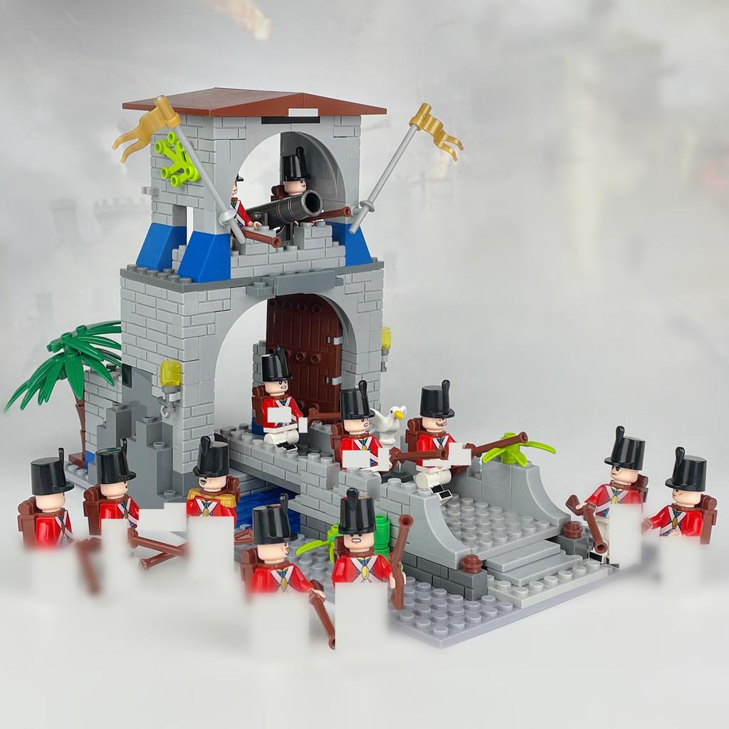 12pcs Napoleonic Wars Military Soldiers Building Blocks WW2 Figures French British Fusilier Rifles Weapons Toys For Kids Gifts