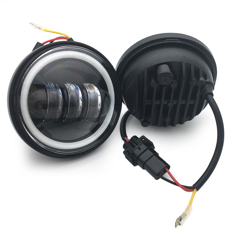 2pcs 30W 4.5 Inch Motorcycle Led Fog Light 6000K DRL Led Headlamp for Harley Moto Motorbike Working Lighting Bulb for Car ATV .