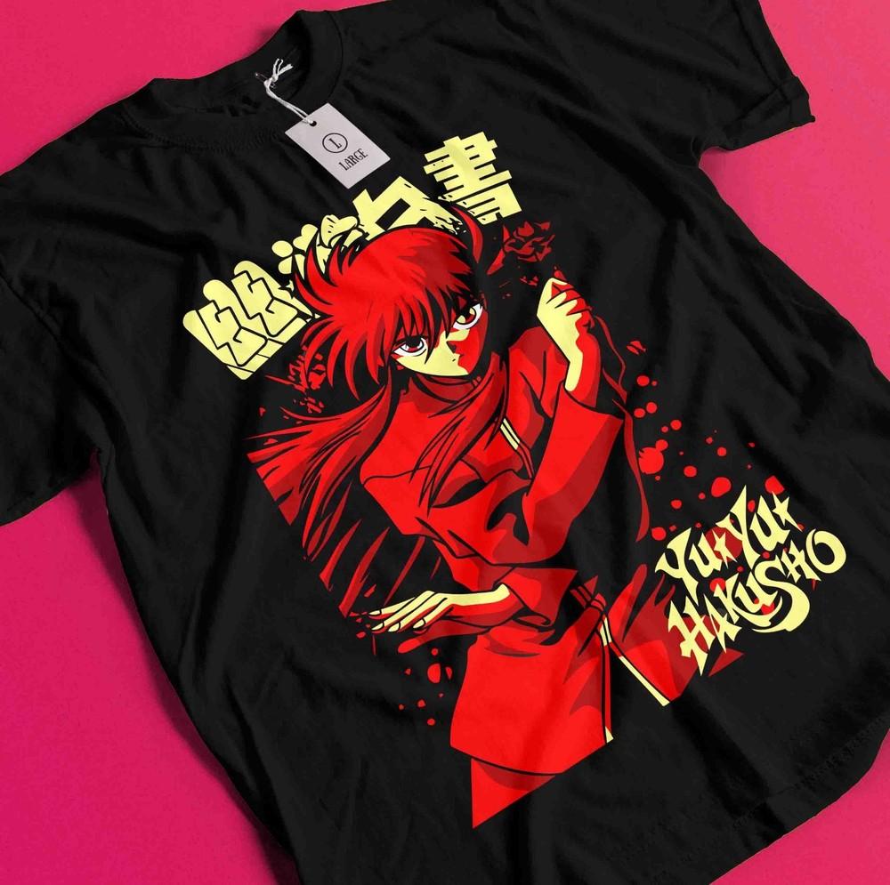 Yu Yu Hakusho T-shirt Yusuke Urameshi Tshirt Kuwabara Kurama Hiel Shirt Anime AA10