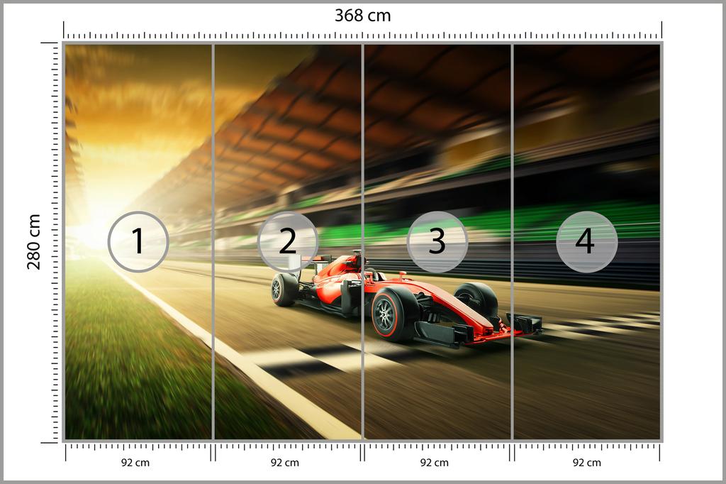 Photomural F1 Car On The Finish Line Non-Woven 368x280