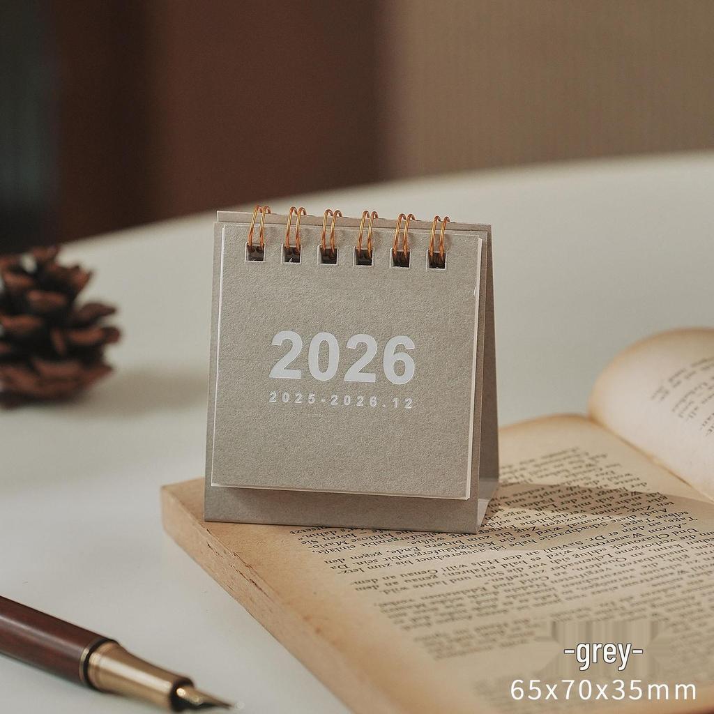 Calendario da scrivania lunare retrò in stile MUJI 2025-2026, mini ornamento INS