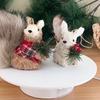 Handcrafted Hanging Squirrel Holiday Decoration Foam Christmas Ornament For Indoor Window Desktop Holiday Display