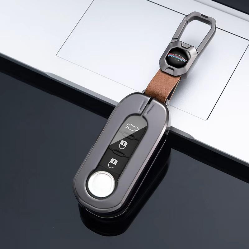 New Metal Car Key Case Cover For Fiat Ducato 500 500L Panda Grande Punto Lancia Musa For Iveco Eurocargo Daily Accessories