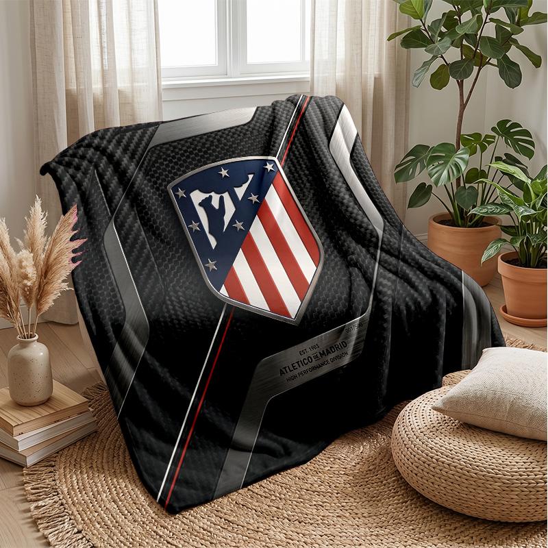Atletico Madrid Theme blanket Soft Flannel Blanket Plush Throw Blanket Cozy Sofa Bed Blanket for Home Decor