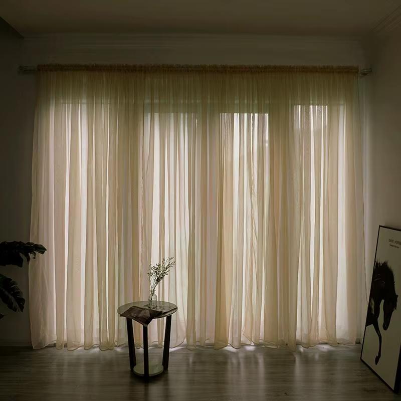 1 Pc White Tulle Modern Sheer Curtains Window Curtains for Living Room Bedroom Dining Decor Semi Blackout Rideaux Voilage