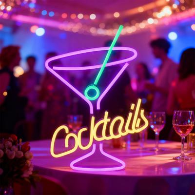 Panneau Lumineux Néon Personnalisé LED Néons Grand Panneau Néon LED pour Restaurant Salle à Manger Bureau Décoration Murale