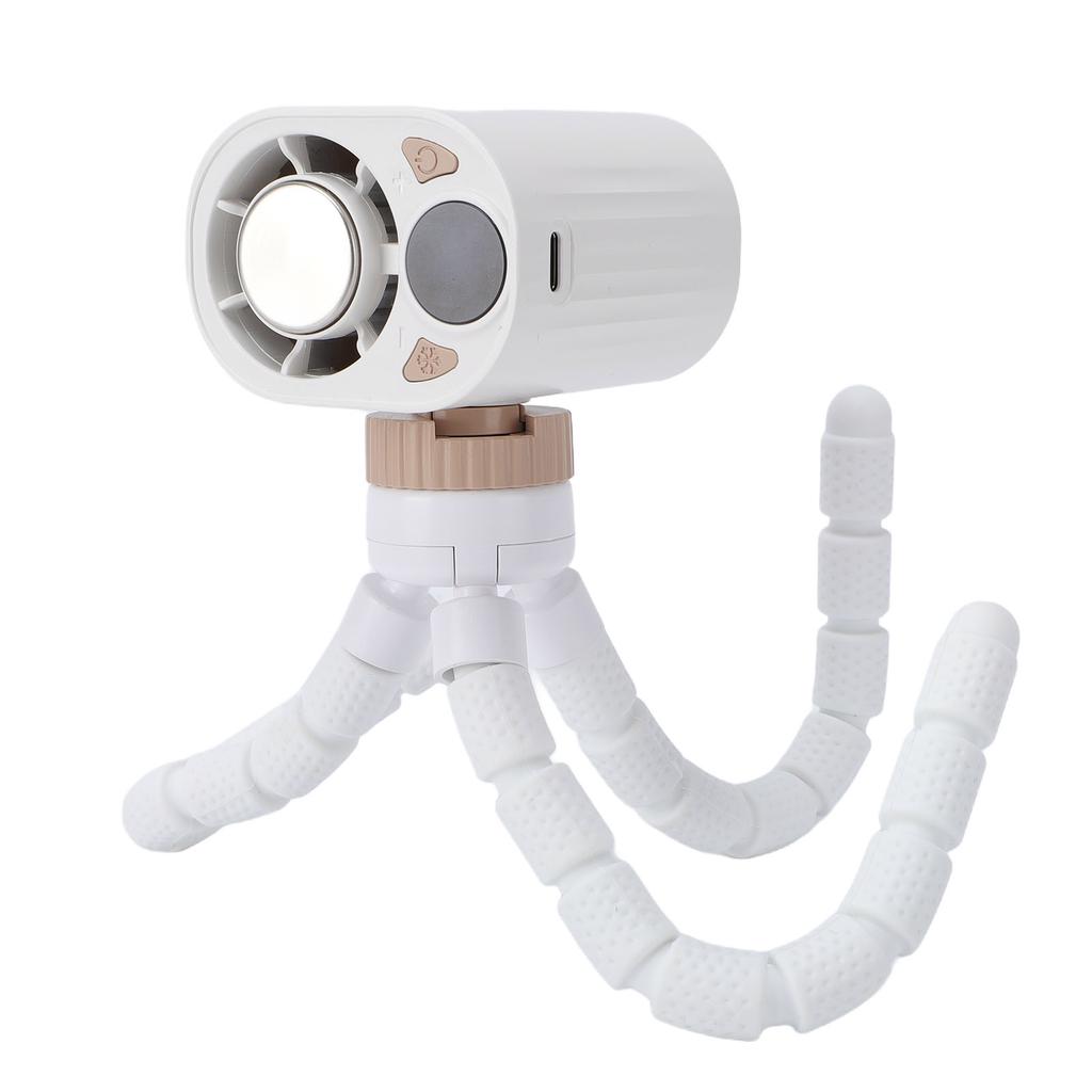 Mini Handheld Stroller Fan Personal Portable Baby Rechargeable Turbo Fan with Flexible Octopus Tripod Semiconductor