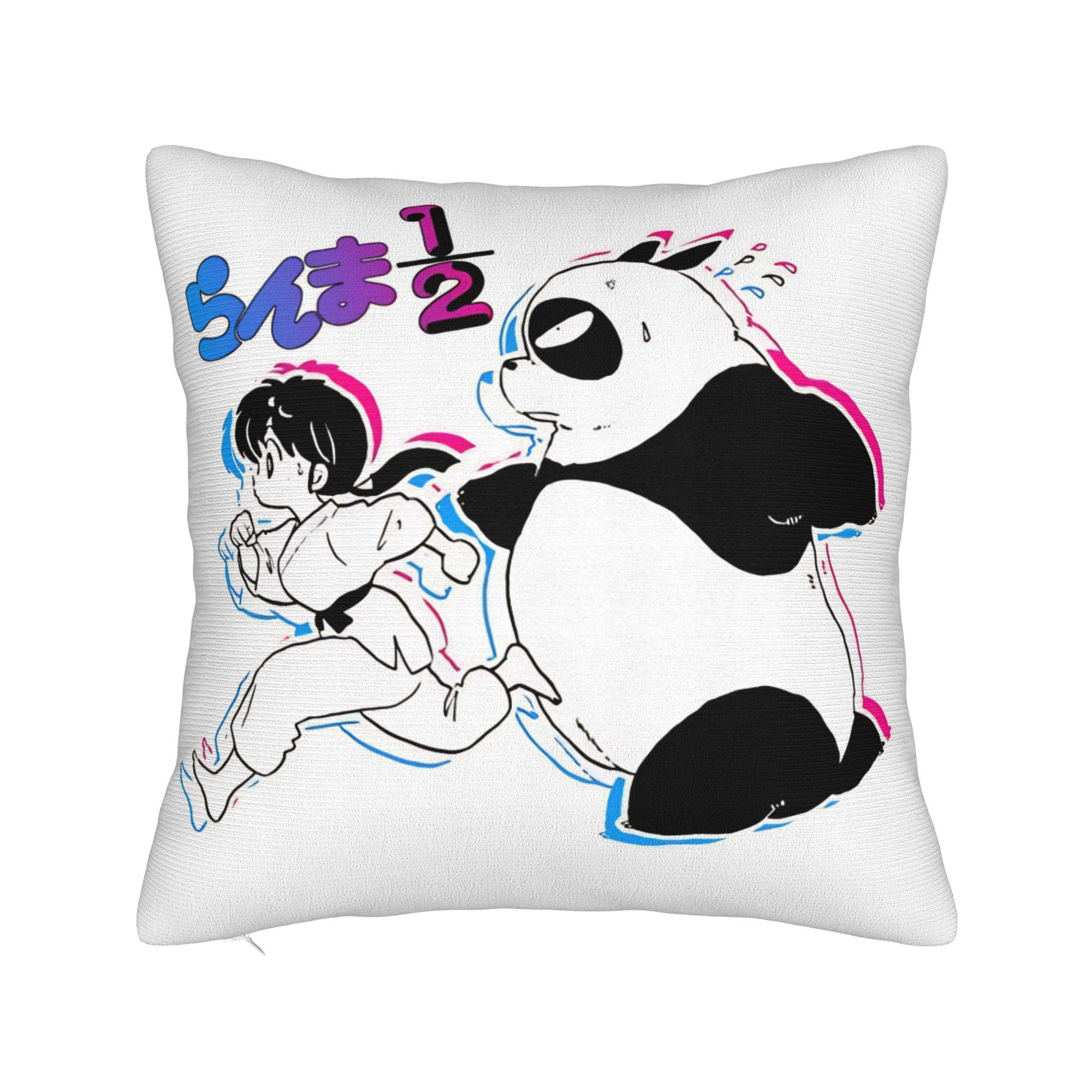 

Home Decorations Ranma 1/2 p-chan and Genma Pillowcase Accessories Pillow Cover Square Multiple Sizes 12x12in 30X30cm