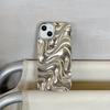 Qianliyao 3D Electroplated Water Ripple Pattern Silver Phone Case For iPhone 17 16 15 14 13 12 11 Pro Max Soft Shockproof Cover