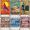 Summer Beach Sunset Metal Tin Sign Plaques Scenery Iron Painting Cafe Bar  Home Decor Seaside House Wall Tin Plate Poster