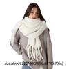 Classic Mohair Plaid Wool Scarf Tassel Winter Cashmere Scarves Korean Style Thicken Long Shawl Girl