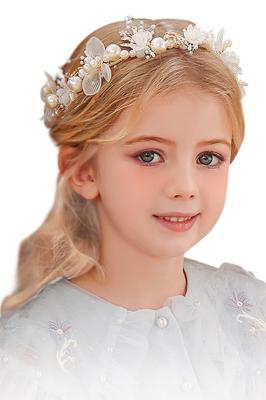 Hair Hair Weddings Handmade Headdress by Can Be Used by Children and Adults Accessories, Ornaments, Boxed, Recitals, [ARCADY] Craftsmen, (Airy Pearl)
