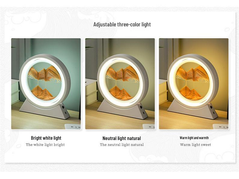 3D Quicksand Night Lamp: Creative Glass Table Light & Ornament Gift