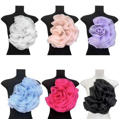Sewing Applique Accessories Flower Patch Clothing Dress Neck Decoration 3D Flower Corsage