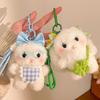 Korean Cute Lop-Eared Rabbit Plush Keychain - Heart Bag Charm & Girly Gift