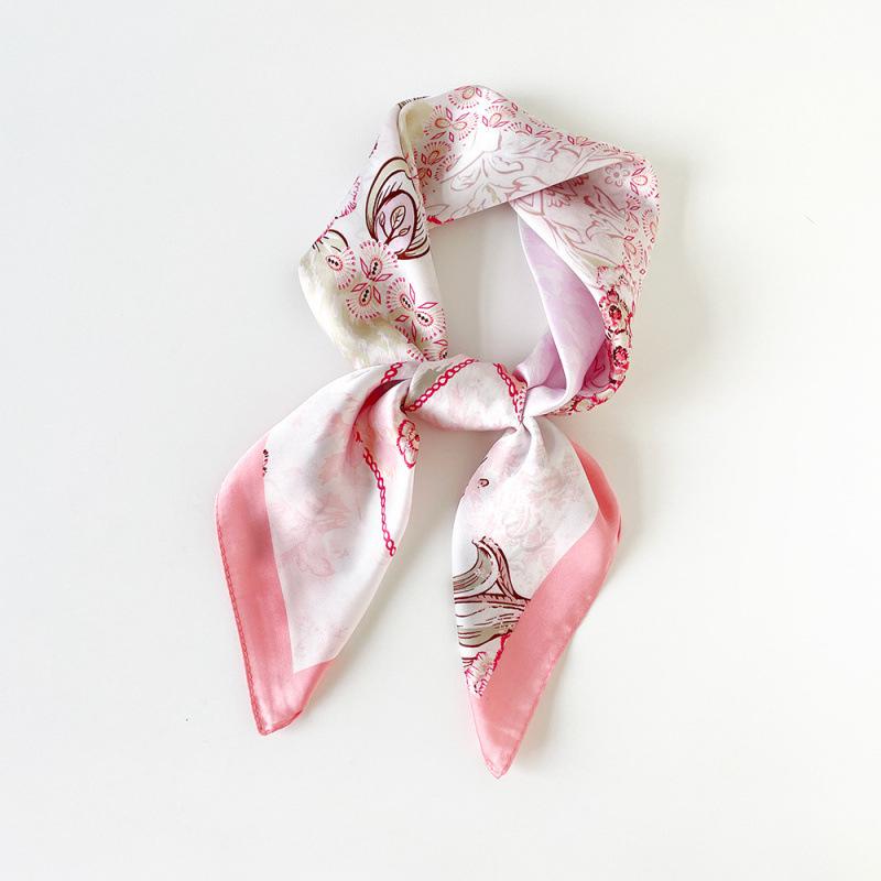 New Spring and Summer Scarf Yellow Pastoral Floral Scarf Scarf Professional Decorative Shirt Scarf Shawl
