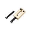 Musiclily Ultra Brass Guitar Bridge Saddles for Vintage Stratocaster Electric Gold of 11.2mm Guitars, (Set 6)