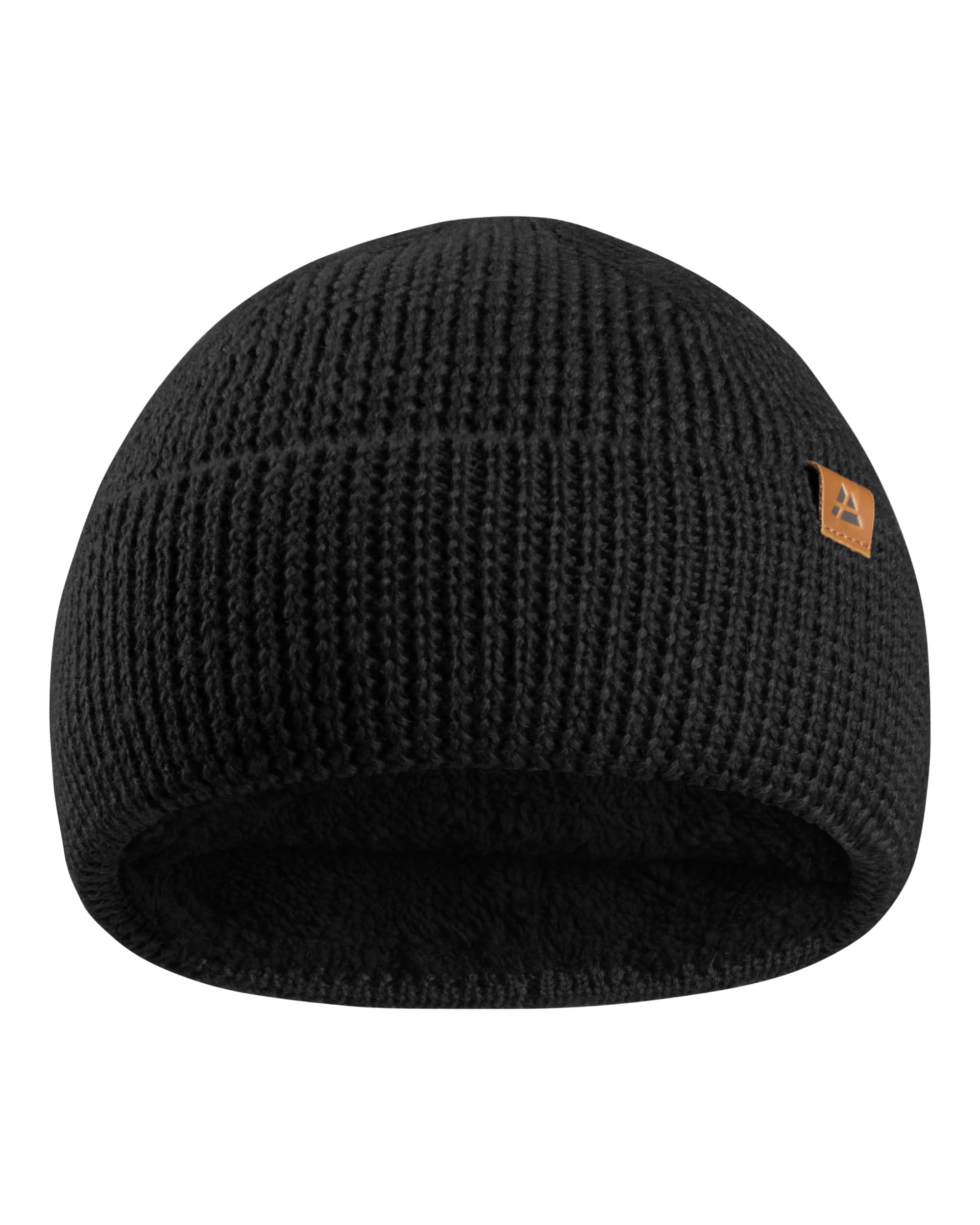 

DANISH ENDURANCE Merino Wool Knit Hat with Fleece One Perfect for Fall and Winter Lining, Size, Black,