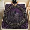 1Pc Alien Earth Print Flannel Blanket, High Quality Comfortable for All Seasons, Home Decor, Warmth and Comfort, Perfect for Christmas Gifts