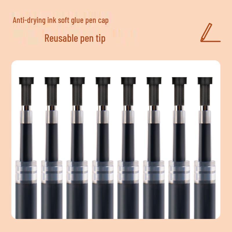 Deli 0.5mm Black Retractable Gel Pen Refills