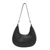 Shoulder Pouch PU Shoulder Bag Solid Color Hobo Bag Elegant Crescent Moon Underarm Bag  Travel