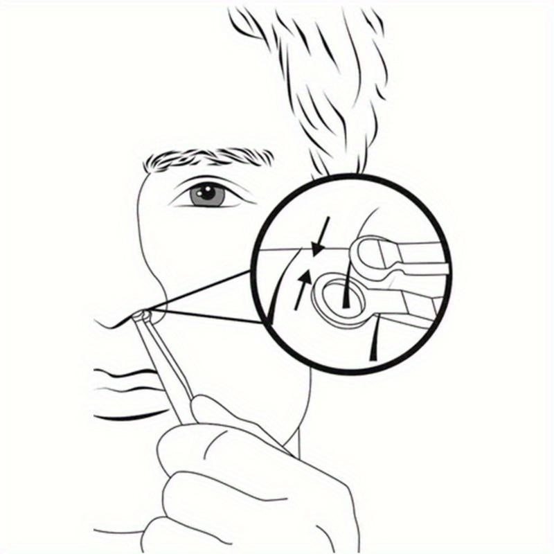 1pc Nose Hair Trimming Tweezers, Round Head, Multifunctional Water Resistant