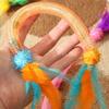3PCS Funny Interactive Cat Toy with Feathers & Bells Catnip Elastic Rope for Kitten Play Chase Exercise Cat Toy Supplies Toy