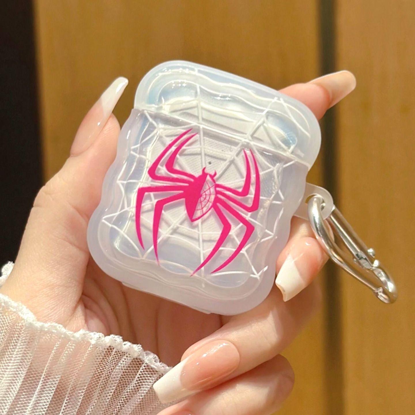 

Червоний павук Airpod Case Man Чорно-білий чохол для навушників для AirPods 2 3 Pro 2-го покоління Чохол Подарунок для друзів For Airpods pro 2 рожевий
