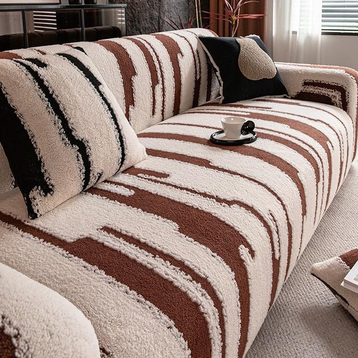 New High End Sofa Cover for Autumn and Winter Thickened Plush Cover All Inclusive Universal Cover All In One Protective Cover