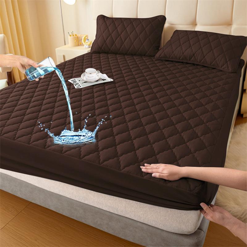 Waterproof Cotton Thick Mattress Cover Protector Breathable Adjustable Bed Cover Thicken Mattress Cover Protector Non-Slip Bed