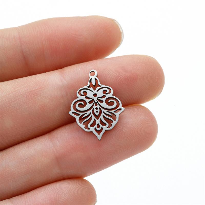 Gothic Halloween Black Cross Witch Pendant Charm For Women Diy Stainless Steel Charm Necklace Punk Zircon Accessories Trinket