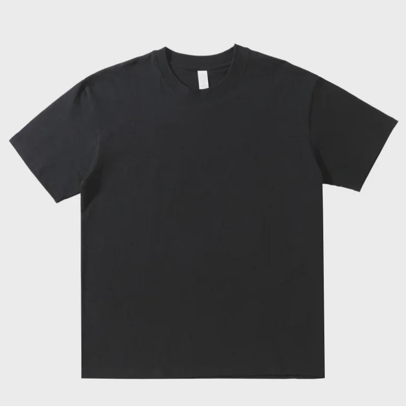 Unisex 200g Japanese Heavyweight Cotton Short-Sleeve T-Shirt - Solid White Blank for Men & Women, Trendy Brand