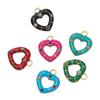 1 pièce/lot Pendentifs Triangle Ovale Cœur d'Amour Multicolores en Acier Inoxydable Pour Bracelet Collier DIY Accessoires de Bijoux