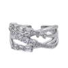 Geometric Full Diamond Zircon Ring Women'S Light Luxury Niche Design High-End Index Finger Ring Set Cold Wind Ring