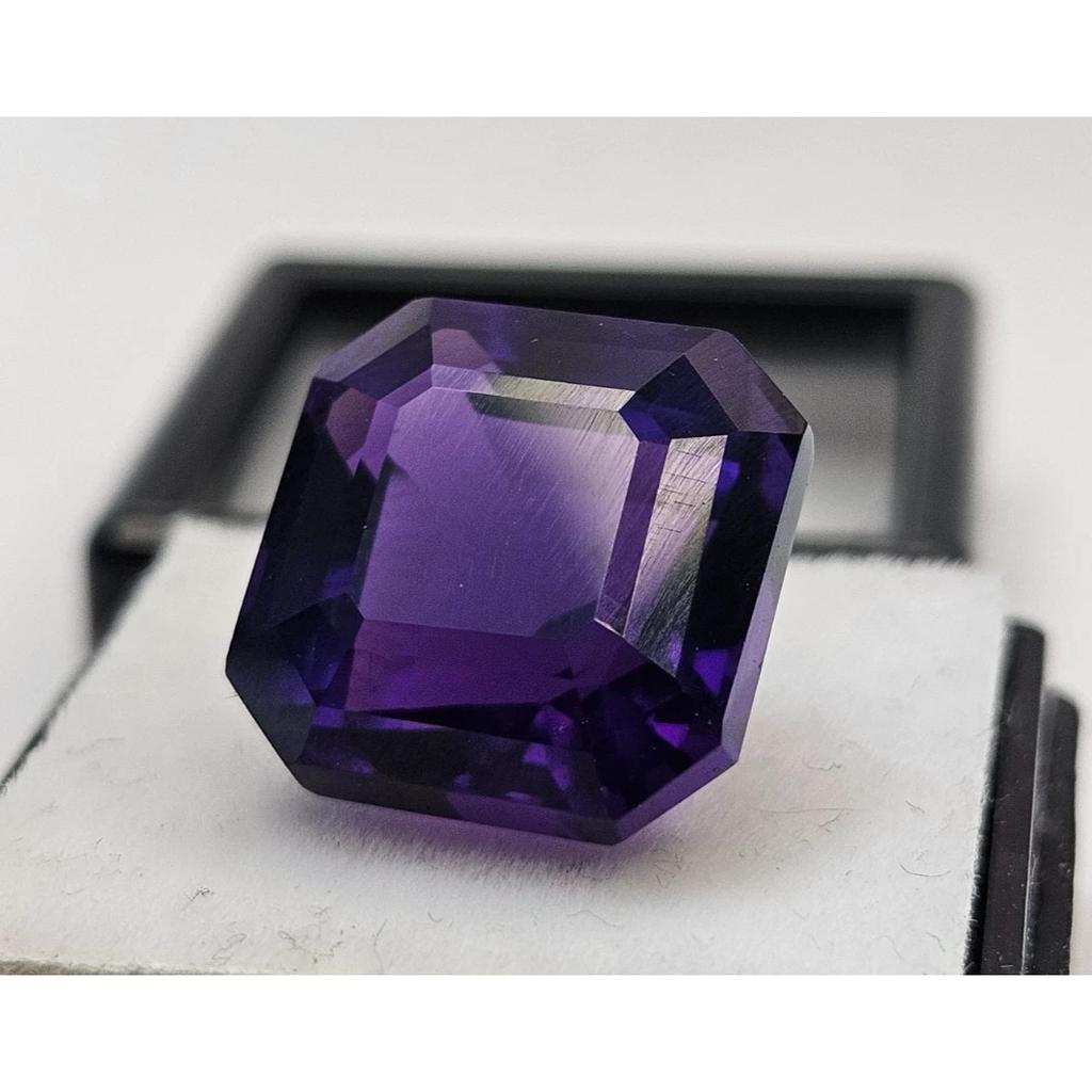 Natural Amethyst Purple Square Cut 12+ Ct Stunning Loose Gemstone