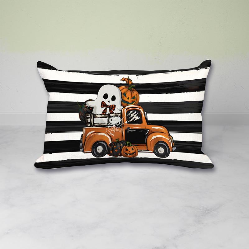 Halloween Waist Pillowcase Festive Atmosphere Decorate Living Room Sofa Pillowcase Polyester Printed Cushion Cover