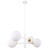 Vicenza Hanging Lamp White And Gold 4-Flat White Lampshade E14