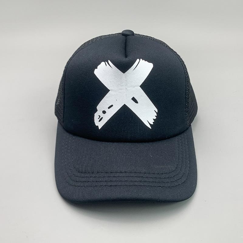 Breathable Cartoon Letter Fashion Men'S And Women'S Baseball Cap Cotton Hip Hop Skateboard Hollow Casual Sun Hat