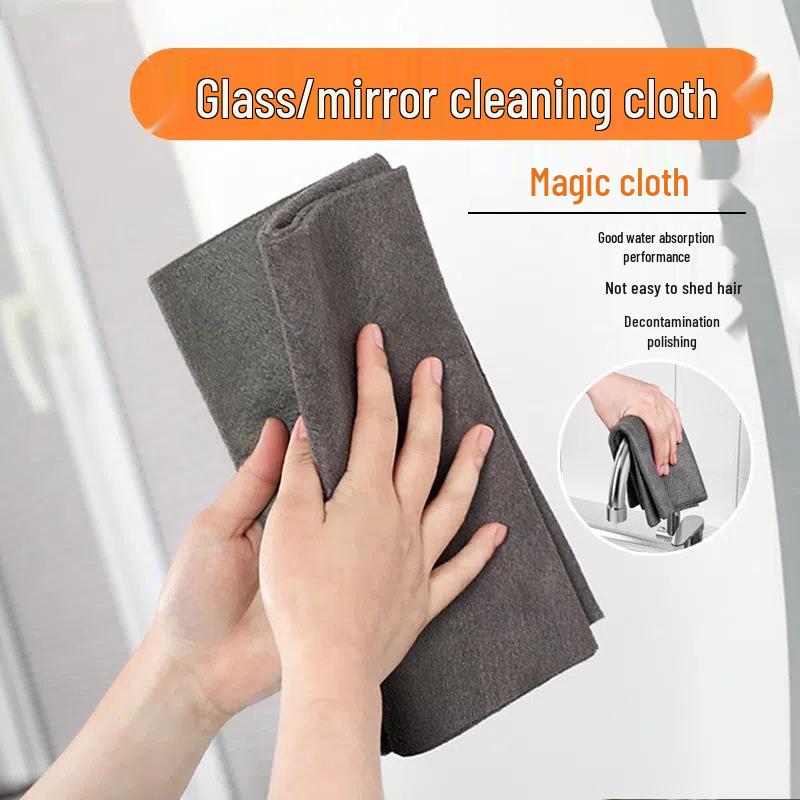 Magic Thickened Lint-Free Glass & Mirror Cleaning Cloth: Streak-Free, Watermark-Free for Windows & Household Surfaces
