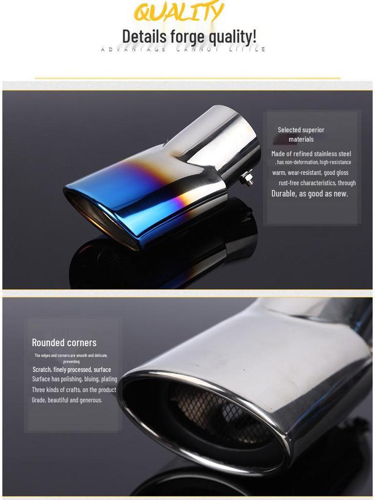Universal Tailpipe Muffler for CRV, Range Rover, IX35 - High-Demand Model