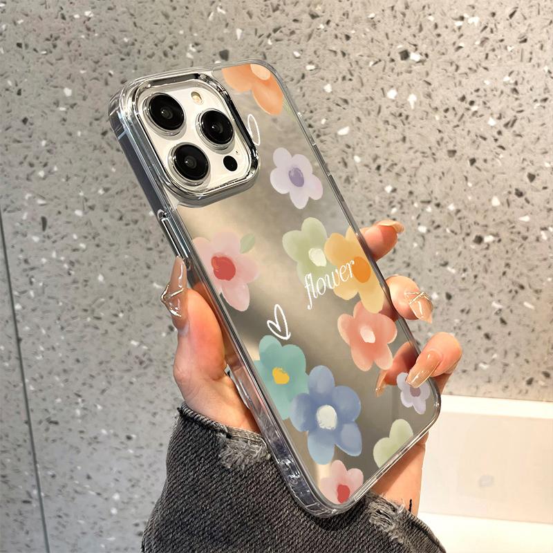 Mobile Phone Cases for iPhone 11 13 XR 15 Pro Max 12 14 Pro Max Case iPhone 16 XS Max Mirror Protective Case Mirror Exquisite Cartoon Waterproof