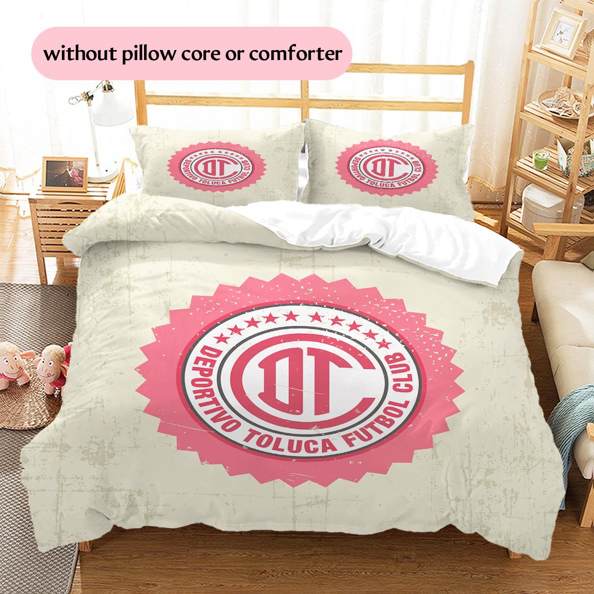 

Club Toluca Pattern Bedding Home Decoration Birthday & Festival Gift (1 * duvet cover + 2 * pillowcase, without core) 135x200cm