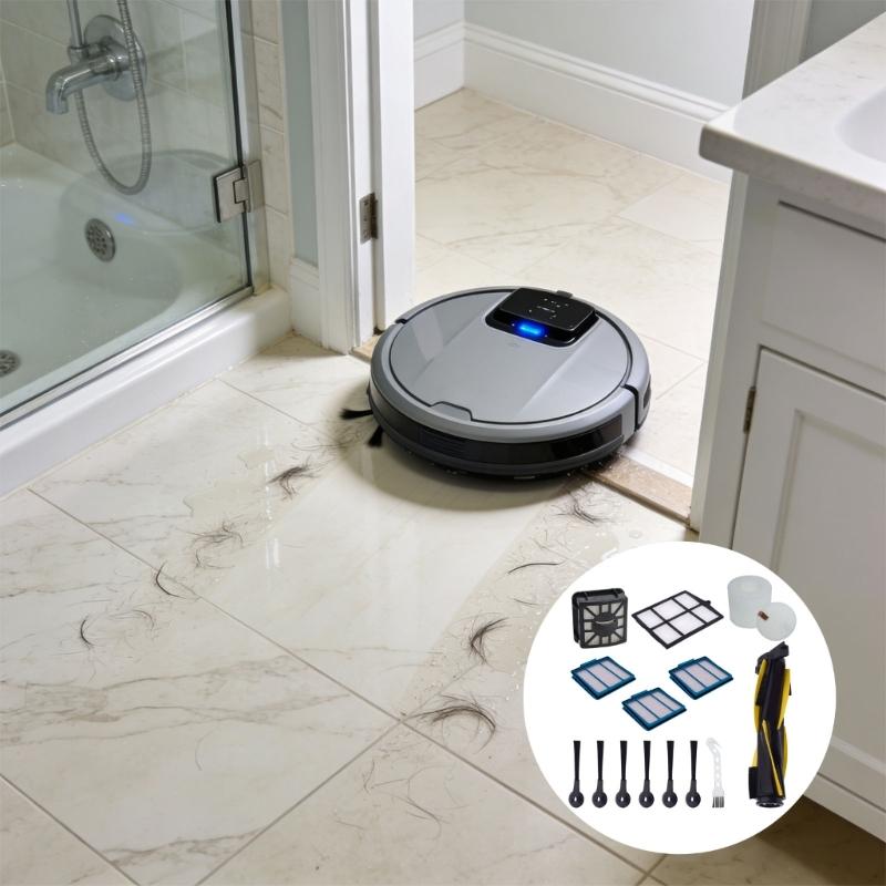 Main Brush Side Brush Filters Replacement Parts Set for AV911S, RV1000, RV1000S Robot Vacuum Cleaners Spare Parts