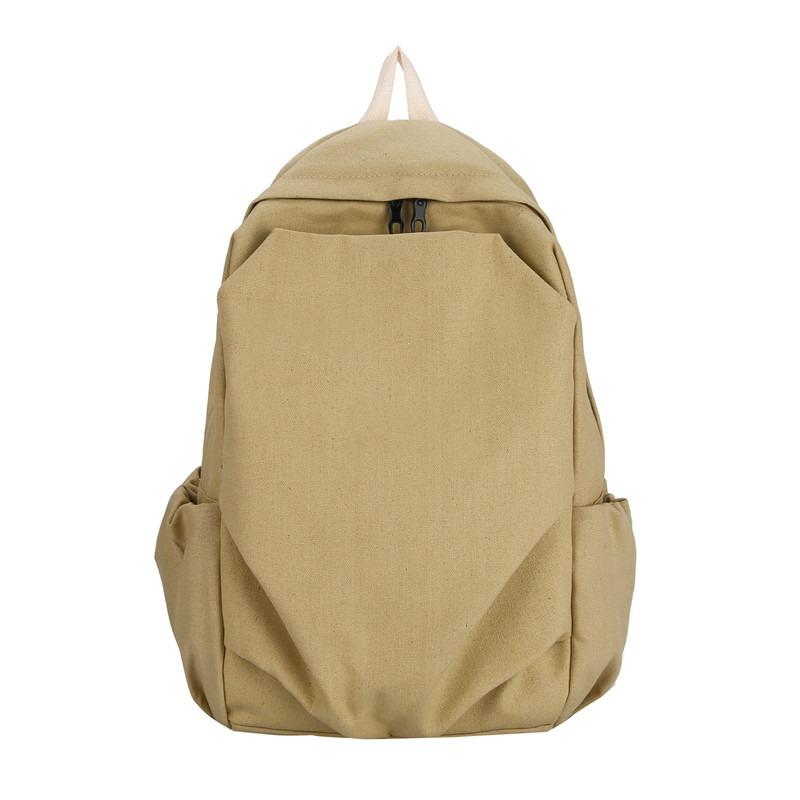 Vintage Backpack Men's Simple Large-capacity Backpack Campus Canvas Junior High School High School College Student Schoolbag Women