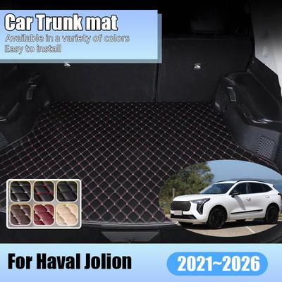 Car Trunk Mat For Haval Jolion 2021~2026 Cargo Storage Liner Carpet Leather Pad Anti-dirty Waterproof Tray Cushion Accessories