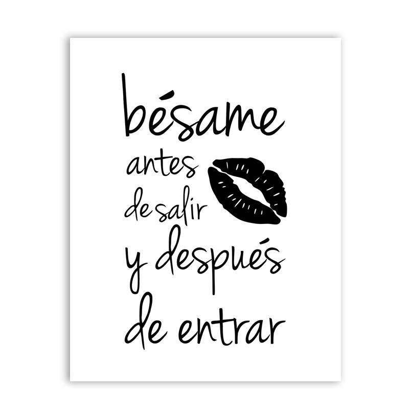 Hiszpański Pozytywny Cytat Wydruk na Płótnie i Plakat , Hiszpańska Sypialnia Nowoczesny Wystrój Obraz na Płótnie Zdjęcie Ścienne Dekoracja Domu