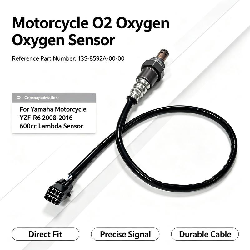 13S-8592A-00-00 O2 Oxygen Sensor For Yamaha Motorcycle YZF-R6 2008-2016 600cc Lambda Sensor